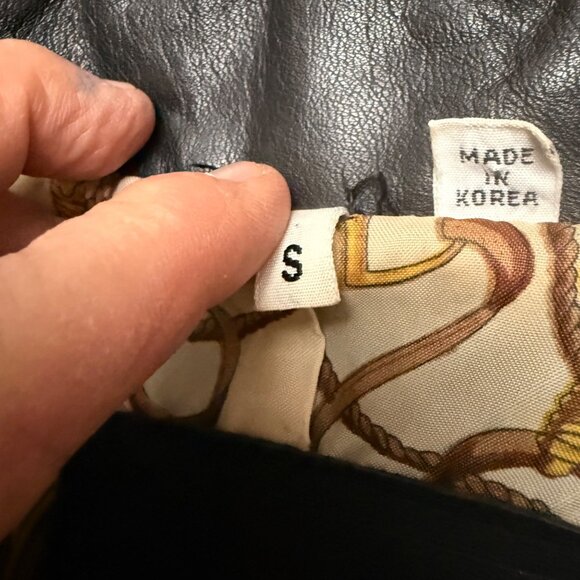 Vintage 90s Hunt Club Trench Men's Black Leather Trench Coat - Picture 3 of 11